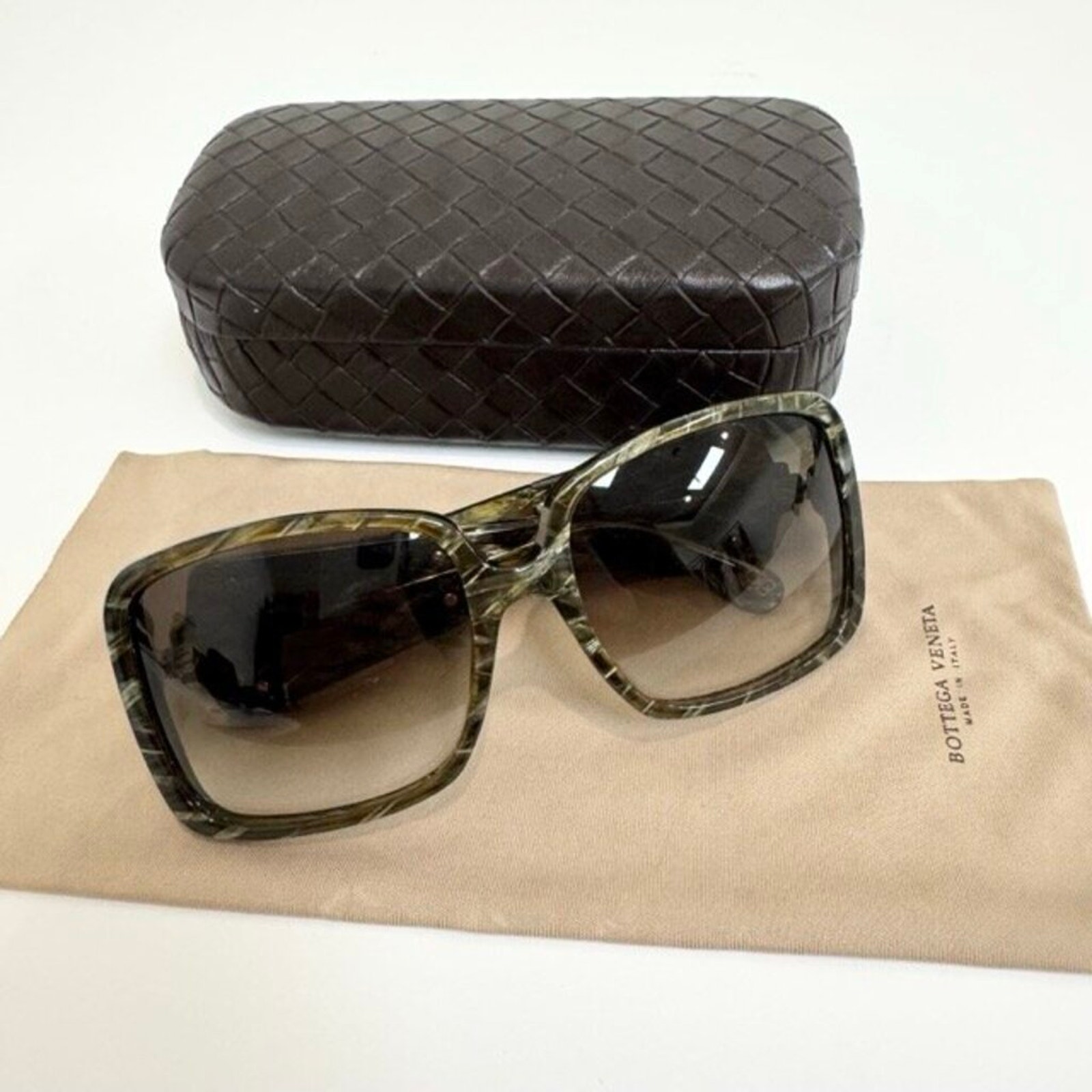 Bottega Veneta Woven Leather Sunglasses